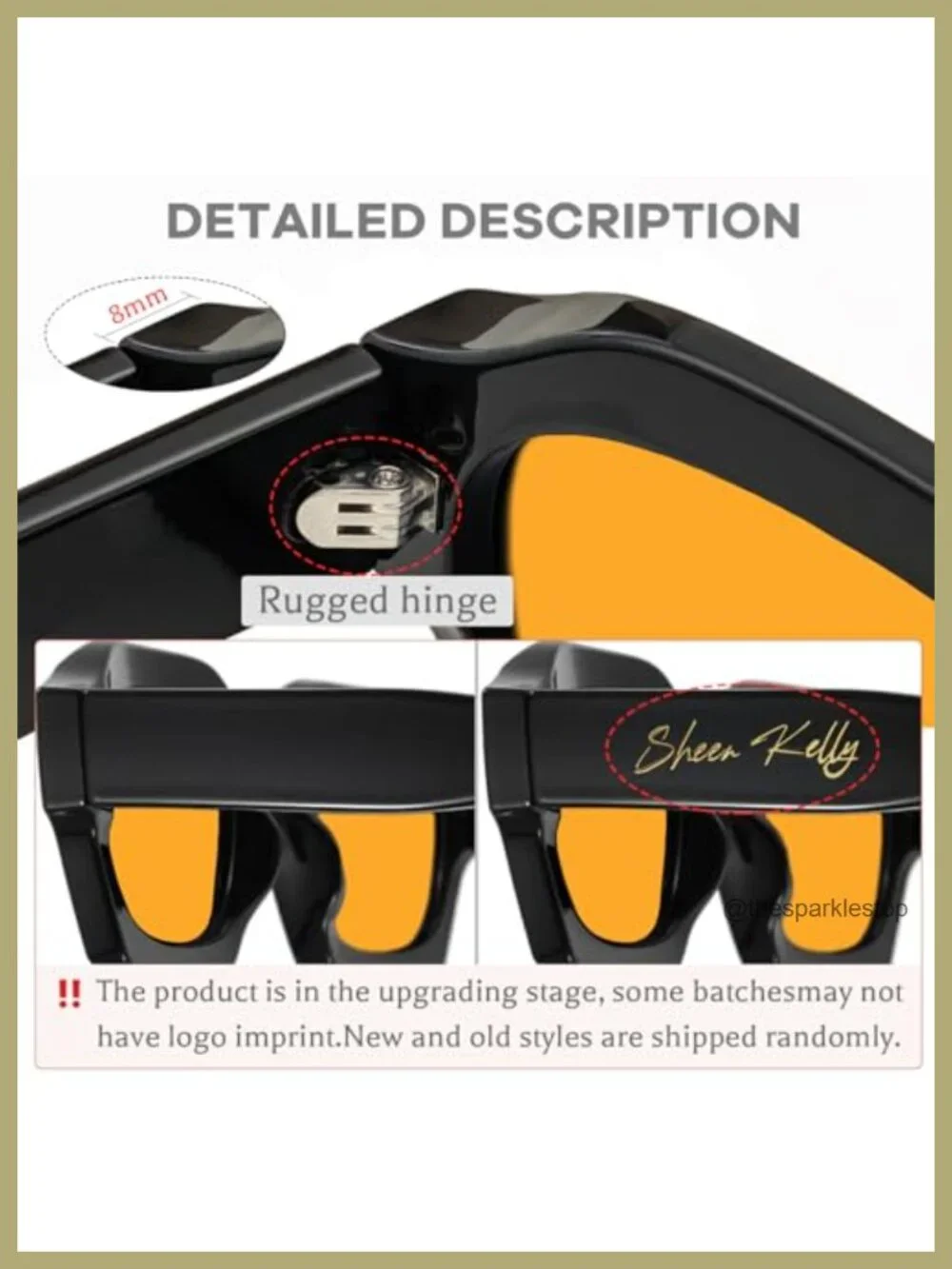 Retro Thick Hexagon Sunglasses Oversized Square Chunky UV400 Men Women